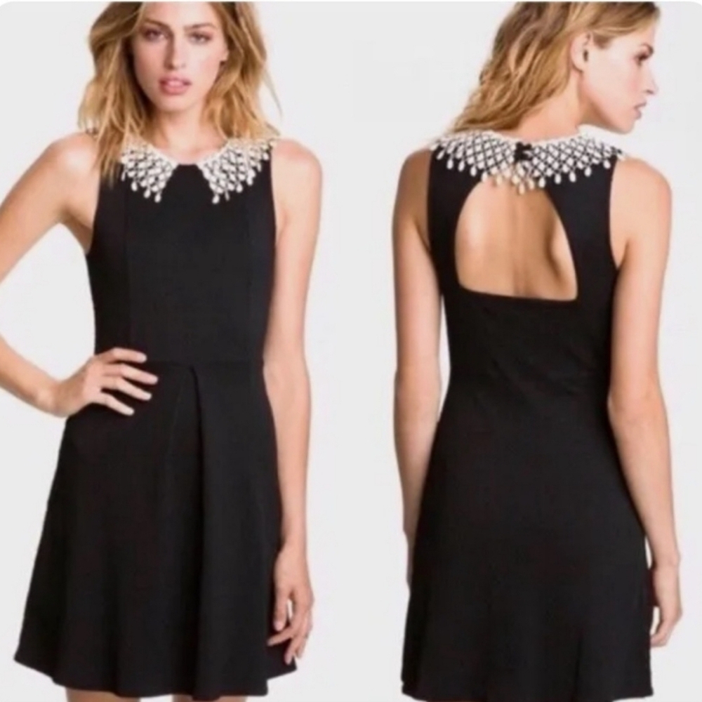 Free people crochet collar dress